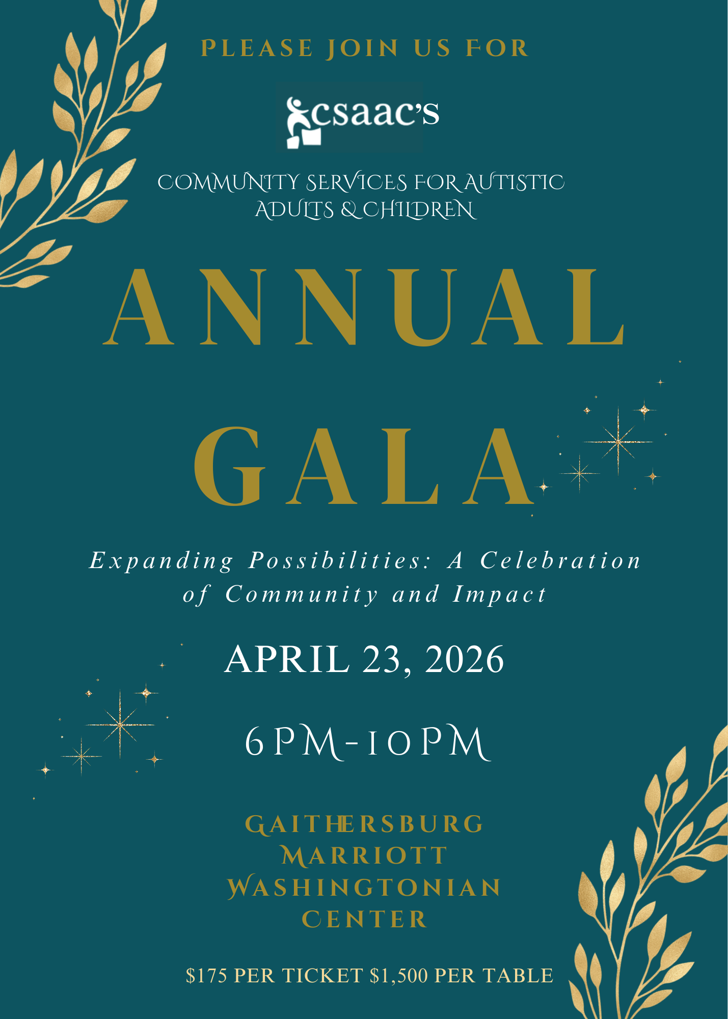 CSAAC 2026 Annual Gala Invitation - April 23, 2026