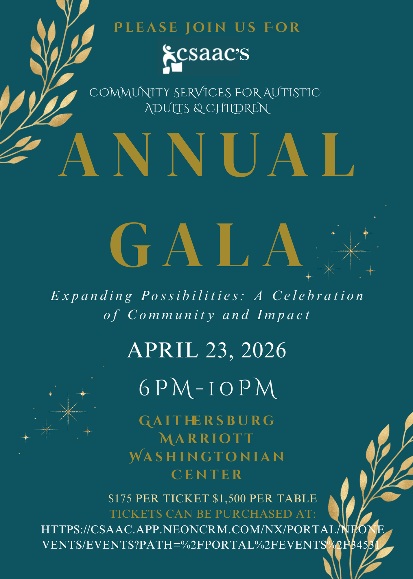 CSAAC 2026 Annual Gala Invitation - April 23, 2026