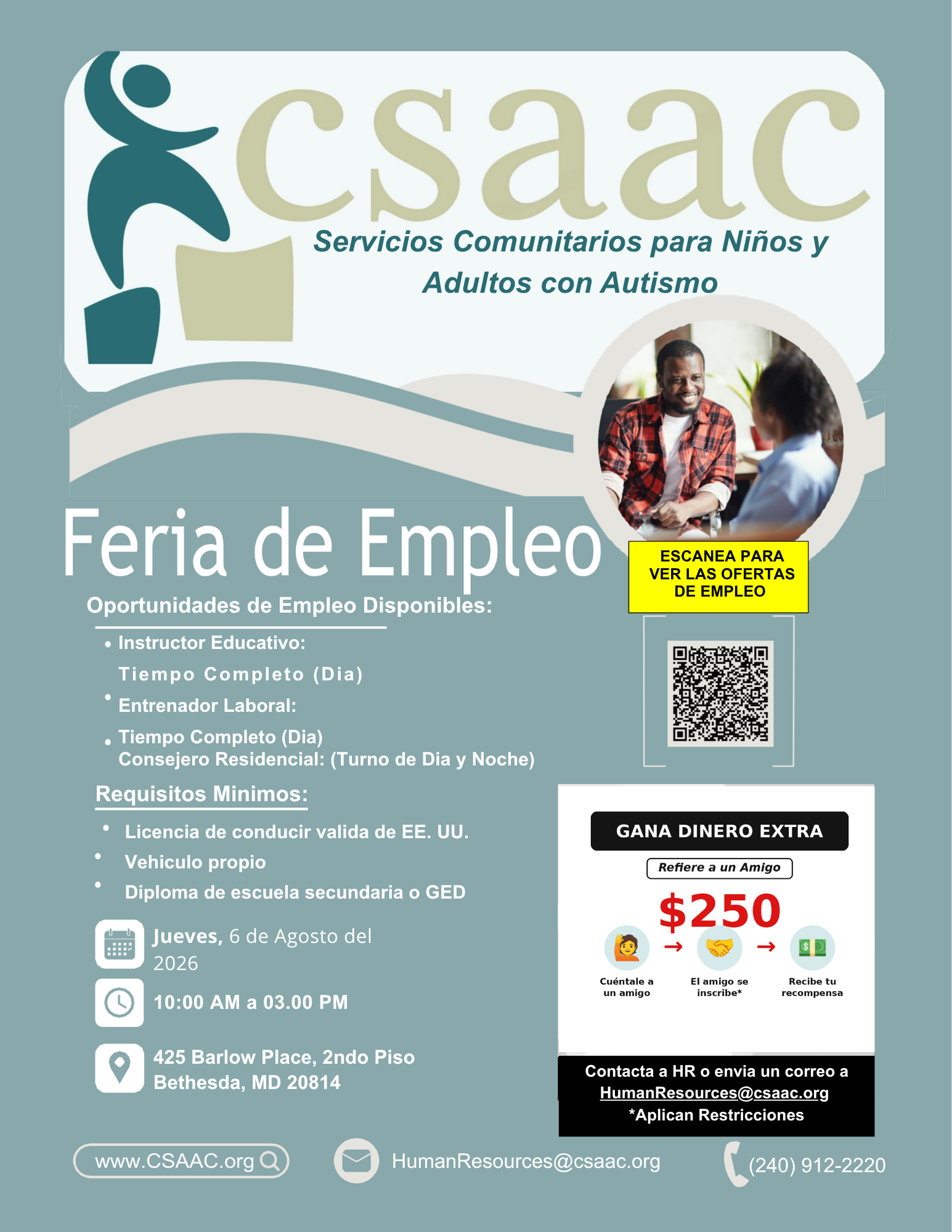 CSAAC Job Fair - Thursday, August 6, 2026