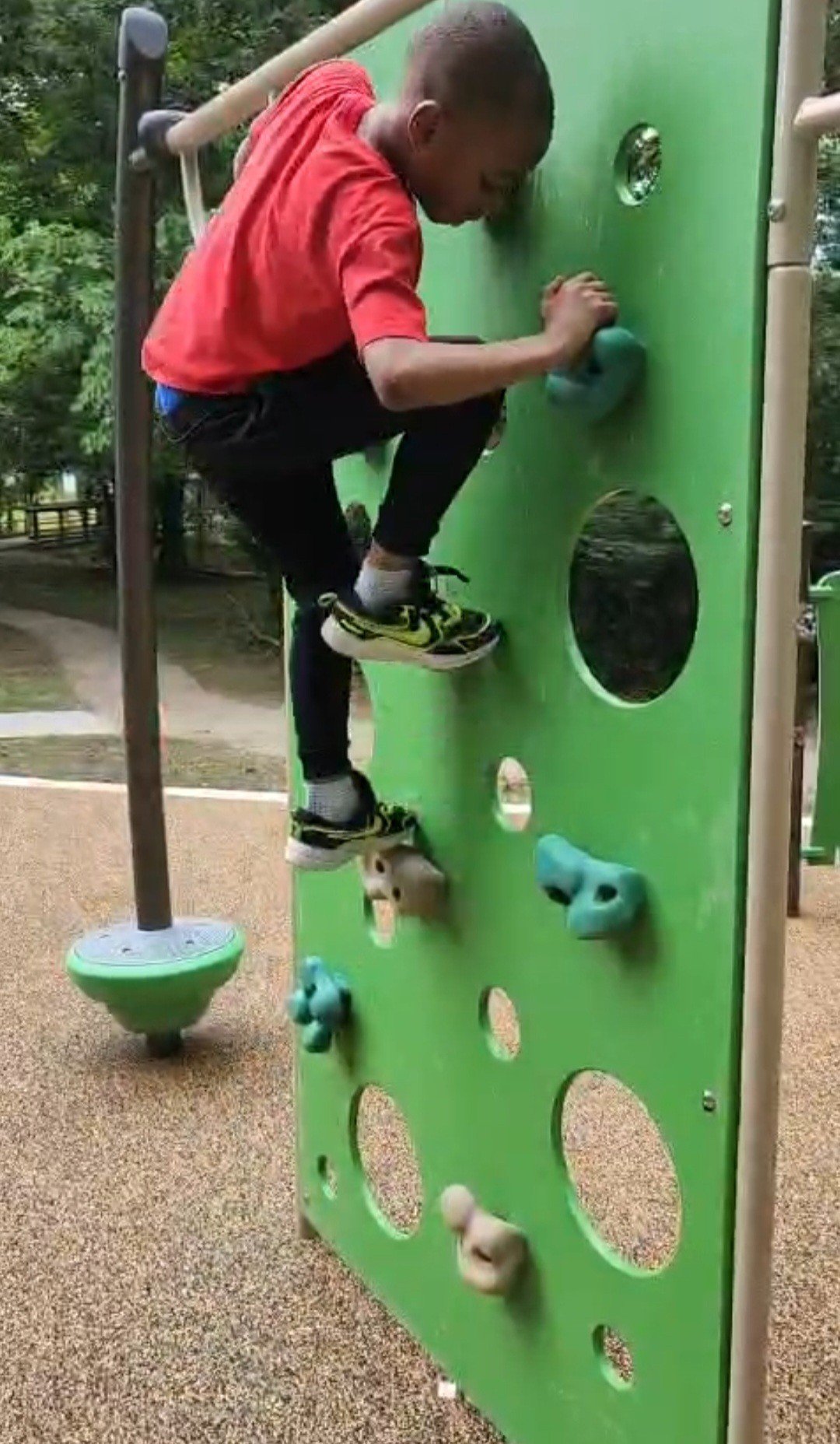 Youth climbing activity